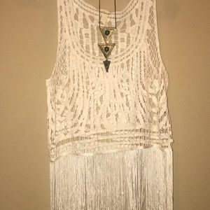 BOHO fringe tank top